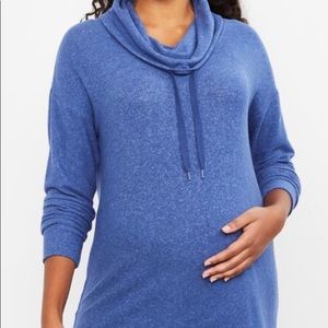 Hacci Cowl Neck Maternity Sweatshirt